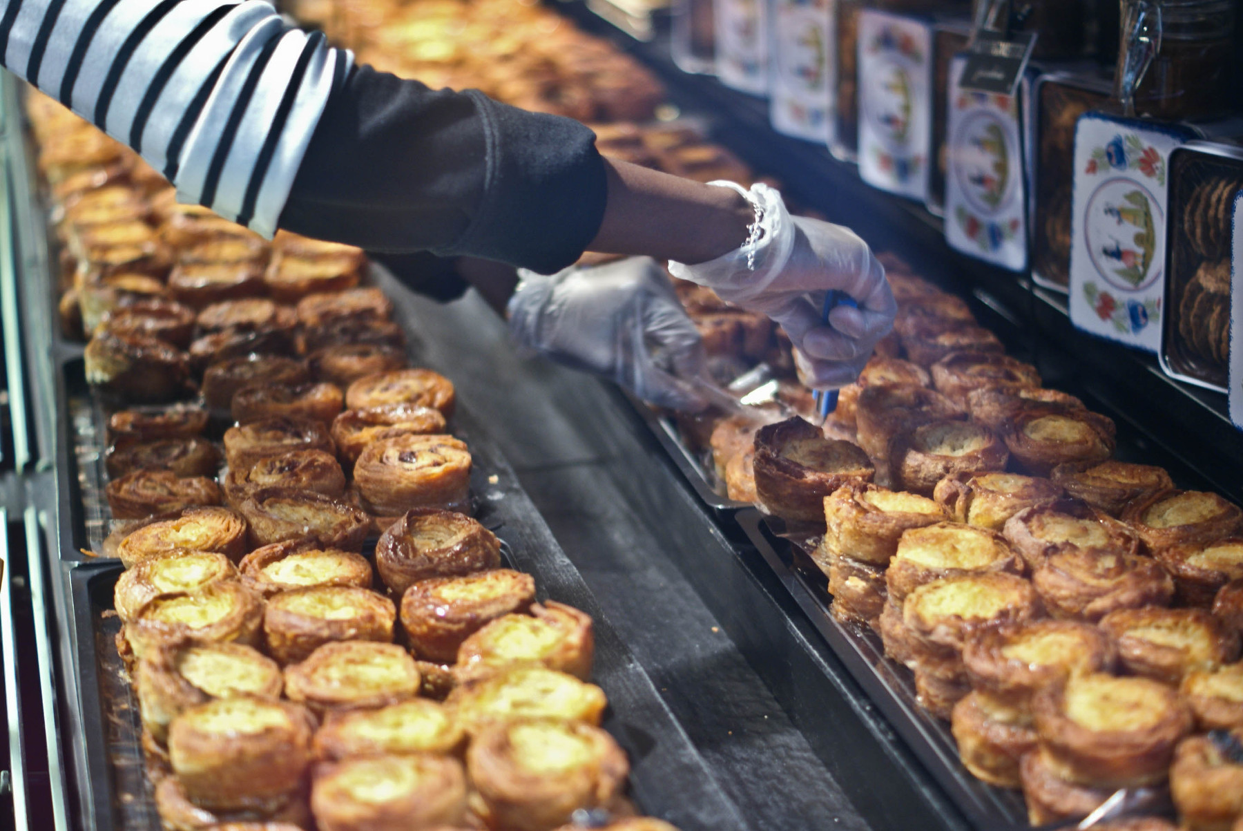 Kouign-amanns, Maison Larnicol’s specialties made of caramelised flaky pastry and filling