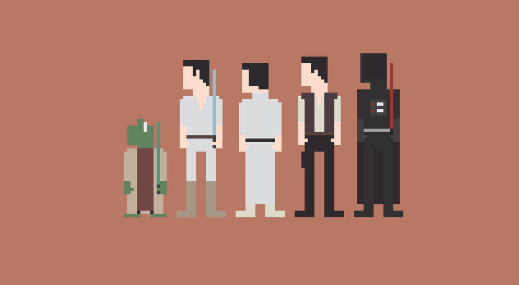 A low-tech interpretation of Star Wars characters, by Sydney-based minimalist graphic designer Brenton Powell