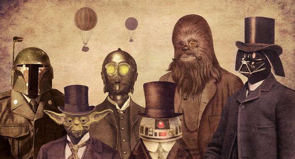 Artist Terry Fan re-interprets the other-worldly characters of Star Wars as Victorian-era art subjects