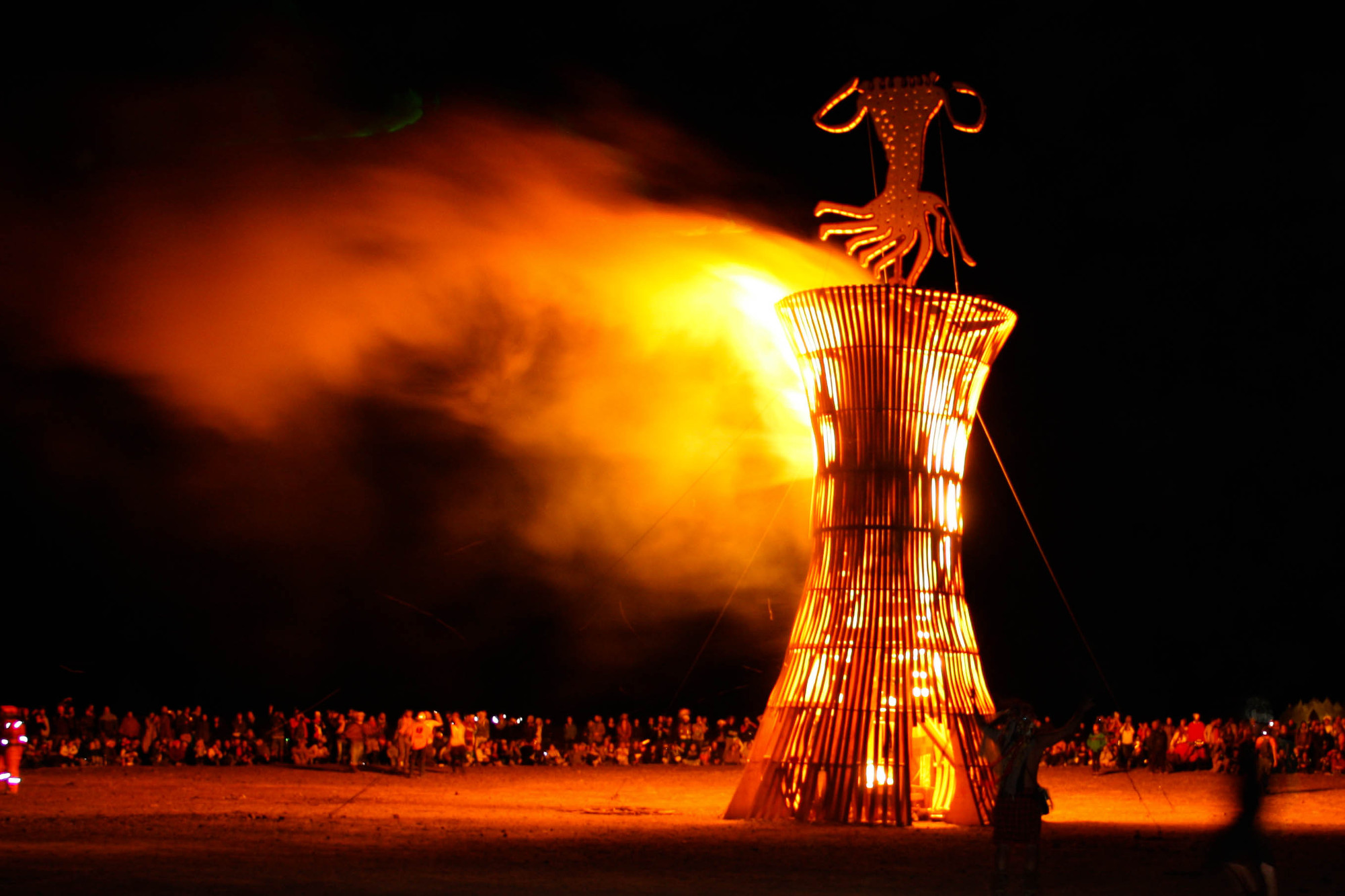 AfrikaBurn festivities by night