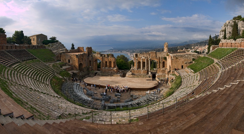 The Greek theatre in Taormina, Italy