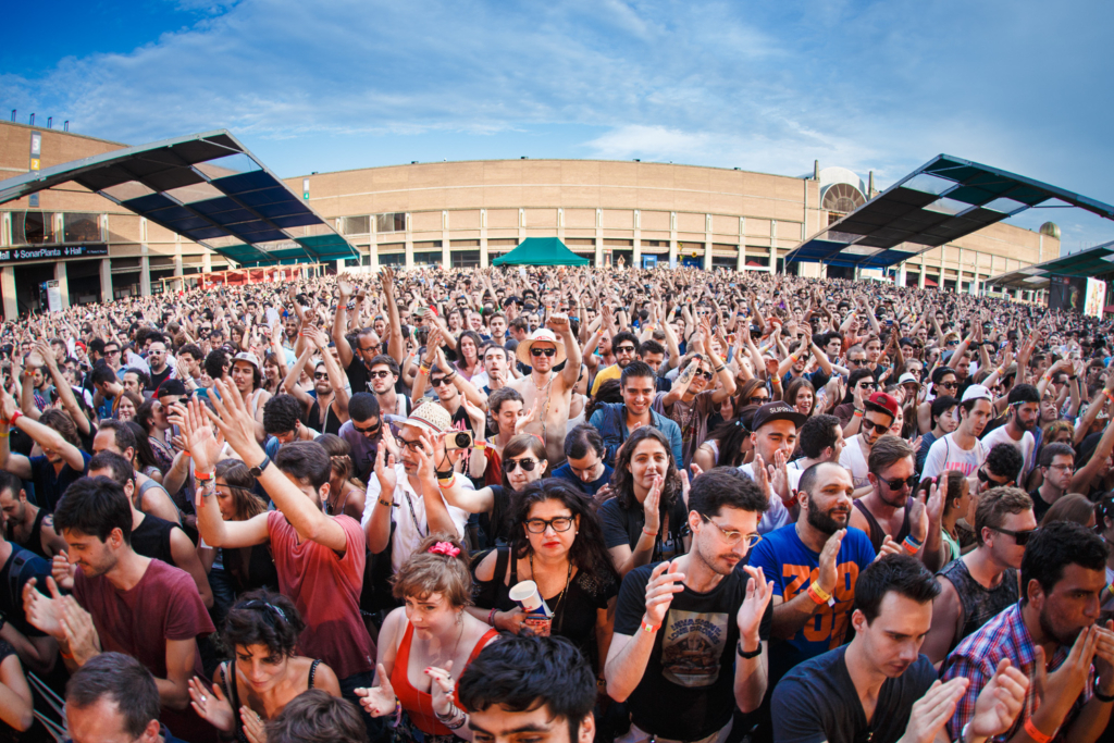 Revellers at the Sonar Festival in Barcelona