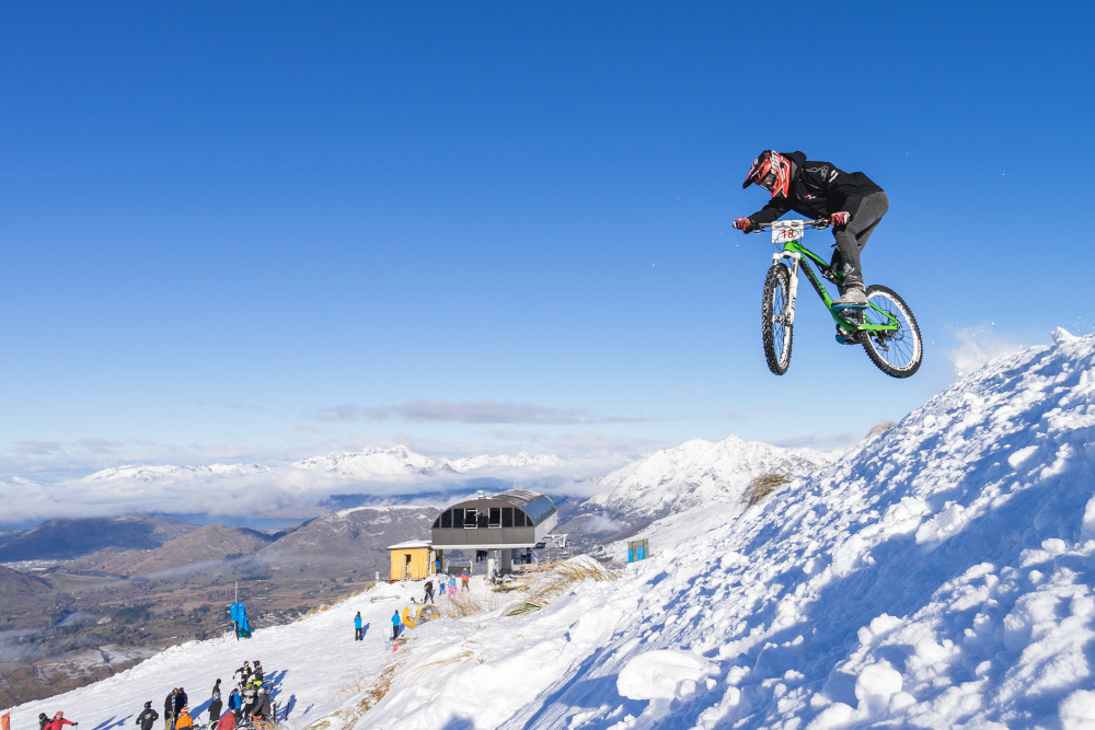 8 queenstown Nico-Bouffioux-age-22-from-Queenstown-launching-to-take-3rd-place-at-the-Jack-Links-Mountain-Bikes-on-Snow-Race