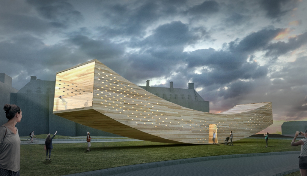 7 london design The Smile by Alison Brooks, Alison Brooks Architects, Supported by the American Hardwood Export Council in collaboration with ARUP