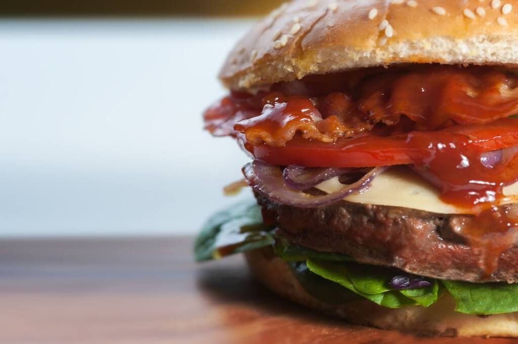 1 burger close-up