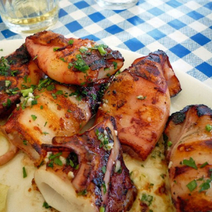 Grilled calamari