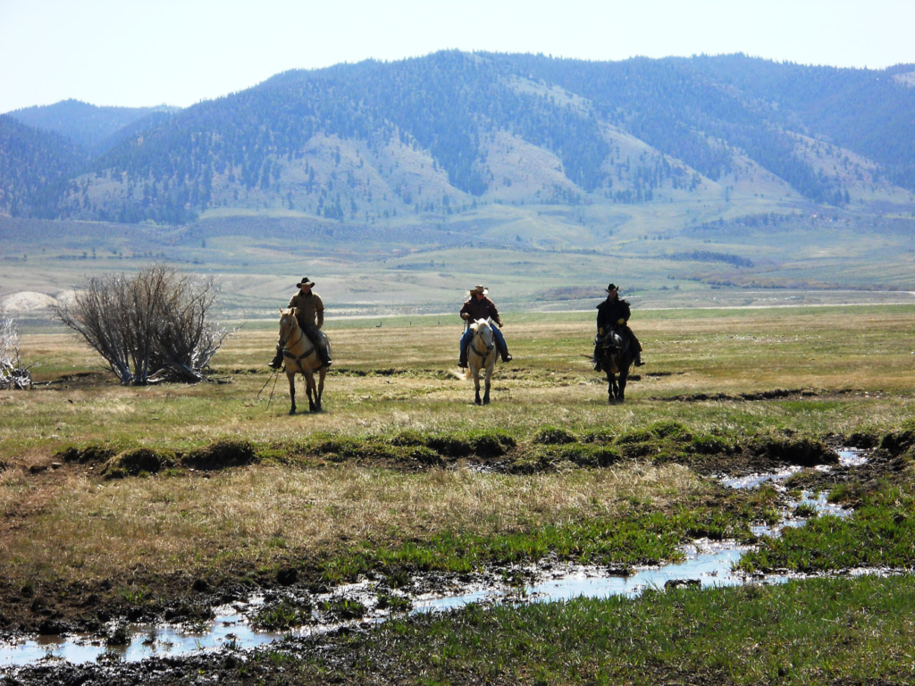 6a Lambert - Riding across wet field Wyoming