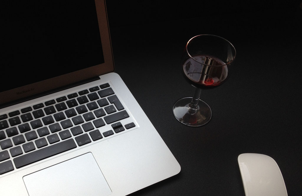 Wine and laptop
