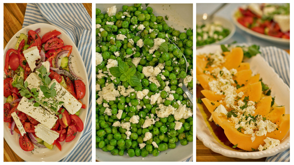 3 summer greek salads