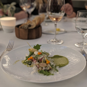 En un restaurante estrella Michelin disfrutando de una cena de 9 platos diferentes