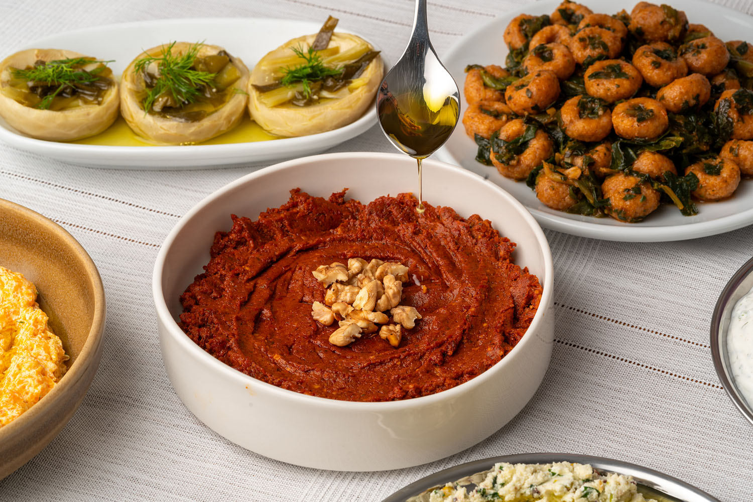 Turkish Breakfast tomato sauce, Acuka, Acika, Muhammara
